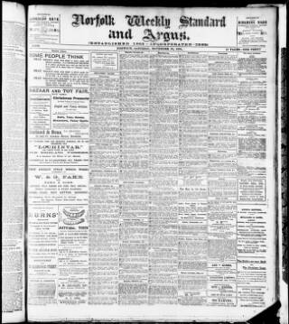 cover page of Norwich Argus published on November 30, 1901