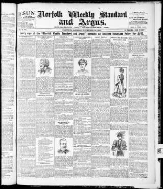 cover page of Norwich Argus published on December 30, 1905