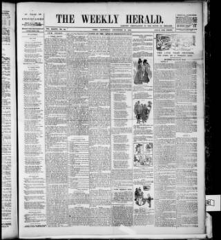 cover page of Cork Weekly Herald published on December 30, 1899