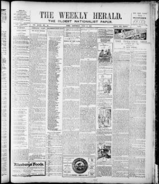 cover page of Cork Weekly Herald published on July 6, 1901