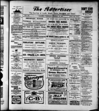 cover page of Drogheda Advertiser published on February 28, 1906