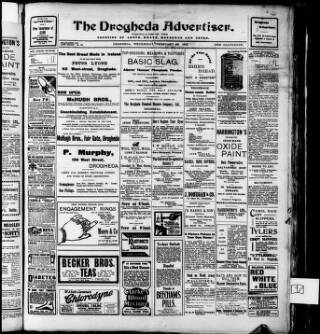 cover page of Drogheda Advertiser published on February 28, 1912