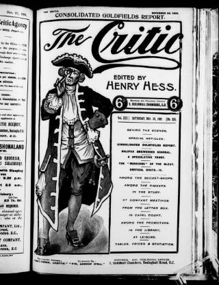 cover page of African Critic published on November 30, 1901