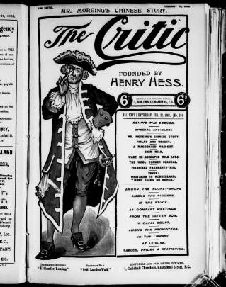 cover page of African Critic published on February 28, 1903