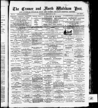 cover page of Cromer & North Norfolk Post published on February 28, 1891
