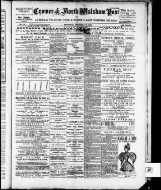 cover page of Cromer & North Norfolk Post published on November 30, 1895