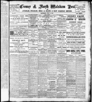 cover page of Cromer & North Norfolk Post published on July 6, 1901