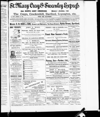 cover page of St. Mary Cray & Swanley Express published on November 30, 1906