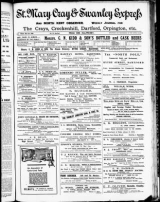 cover page of St. Mary Cray & Swanley Express published on May 29, 1908