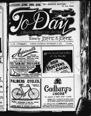 cover page of To-day published on September 18, 1897