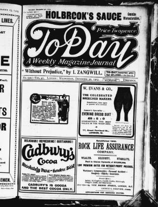 cover page of To-day published on December 30, 1903