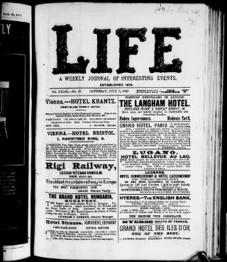cover page of Life published on July 6, 1901