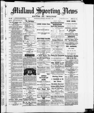cover page of Midland Sporting News published on September 9, 1882