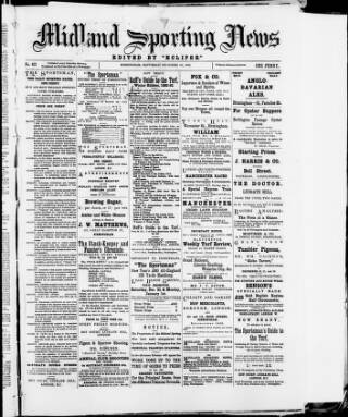 cover page of Midland Sporting News published on December 30, 1882