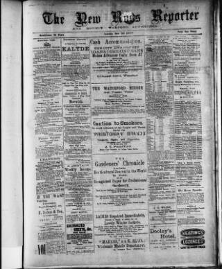 cover page of New Ross Reporter published on November 30, 1907