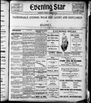 cover page of Waterford Evening Star published on December 30, 1919