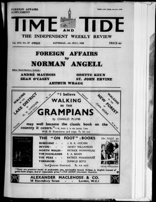 cover page of Time & Tide published on July 6, 1935