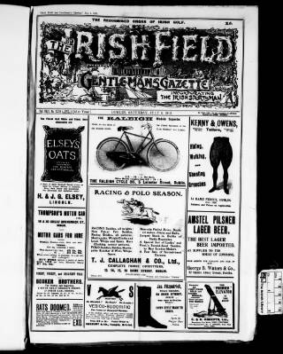 cover page of Irish Field published on July 6, 1912