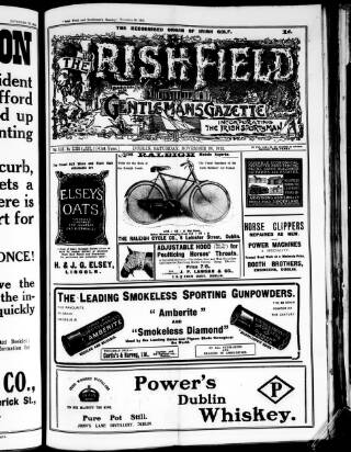 cover page of Irish Field published on November 30, 1912