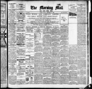 cover page of Morning Mail (Dublin) published on December 30, 1904