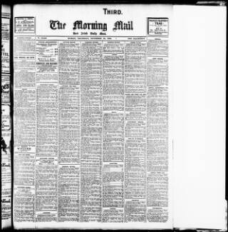 cover page of Morning Mail (Dublin) published on November 30, 1905