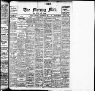 cover page of Morning Mail (Dublin) published on September 18, 1907