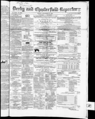 cover page of Derby and Chesterfield Reporter published on December 30, 1864