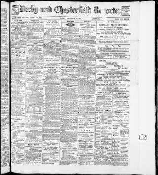 cover page of Derby and Chesterfield Reporter published on December 30, 1892