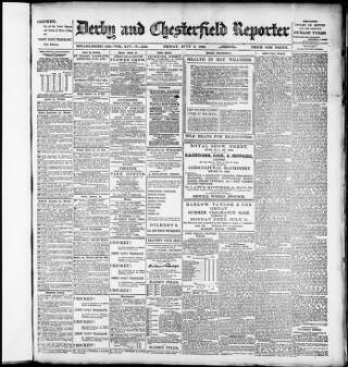 cover page of Derby and Chesterfield Reporter published on July 6, 1906