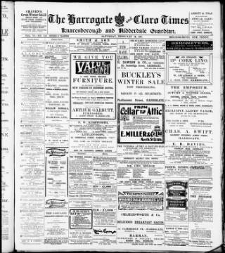 cover page of Harrogate and Claro Times and Knaresborough Guardian published on February 16, 1907