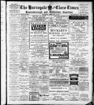 cover page of Harrogate and Claro Times and Knaresborough Guardian published on February 23, 1907