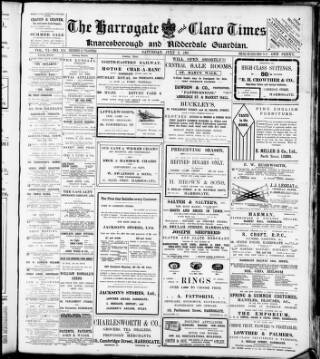 cover page of Harrogate and Claro Times and Knaresborough Guardian published on July 6, 1907