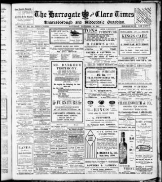 cover page of Harrogate and Claro Times and Knaresborough Guardian published on November 30, 1907