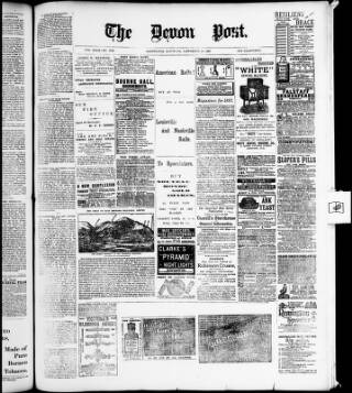 cover page of Devon Post published on September 18, 1897