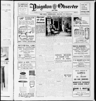 cover page of Paignton Observer and Echo published on November 30, 1961