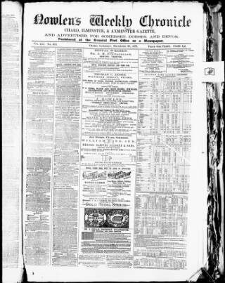 cover page of Nowlen's Weekly Chronicle published on December 30, 1871