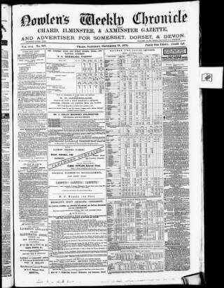 cover page of Nowlen's Weekly Chronicle published on September 18, 1875
