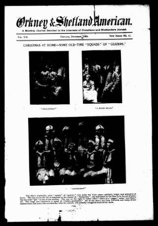cover page of Orkney & Shetland American published on December 1, 1894