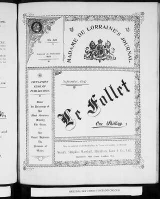 cover page of Le Follet published on September 1, 1897