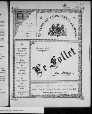 cover page of Le Follet published on December 1, 1898