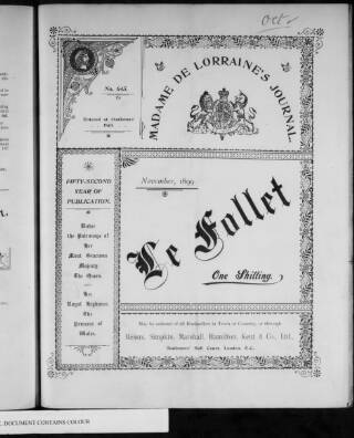cover page of Le Follet published on November 1, 1899