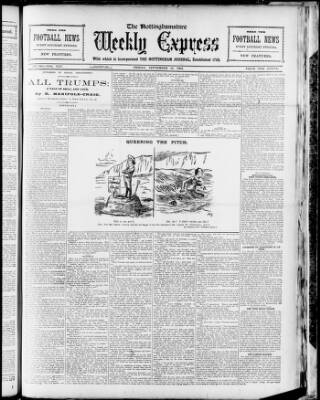cover page of Nottinghamshire Weekly Express published on September 18, 1903