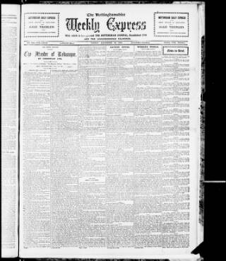 cover page of Nottinghamshire Weekly Express published on December 30, 1904