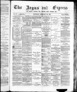 cover page of Ayrshire Express published on February 28, 1880