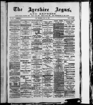 cover page of Ayrshire Express published on July 21, 1887