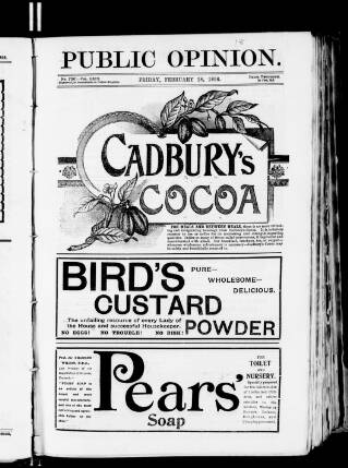 cover page of Public Opinion published on February 28, 1896