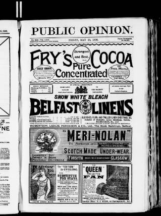 cover page of Public Opinion published on May 29, 1896