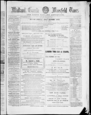 cover page of Midland Gazette and Mansfield Times published on February 28, 1874