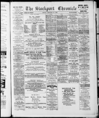 cover page of Stockport Chronicle published on December 30, 1895