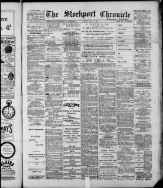 cover page of Stockport Chronicle published on September 18, 1899